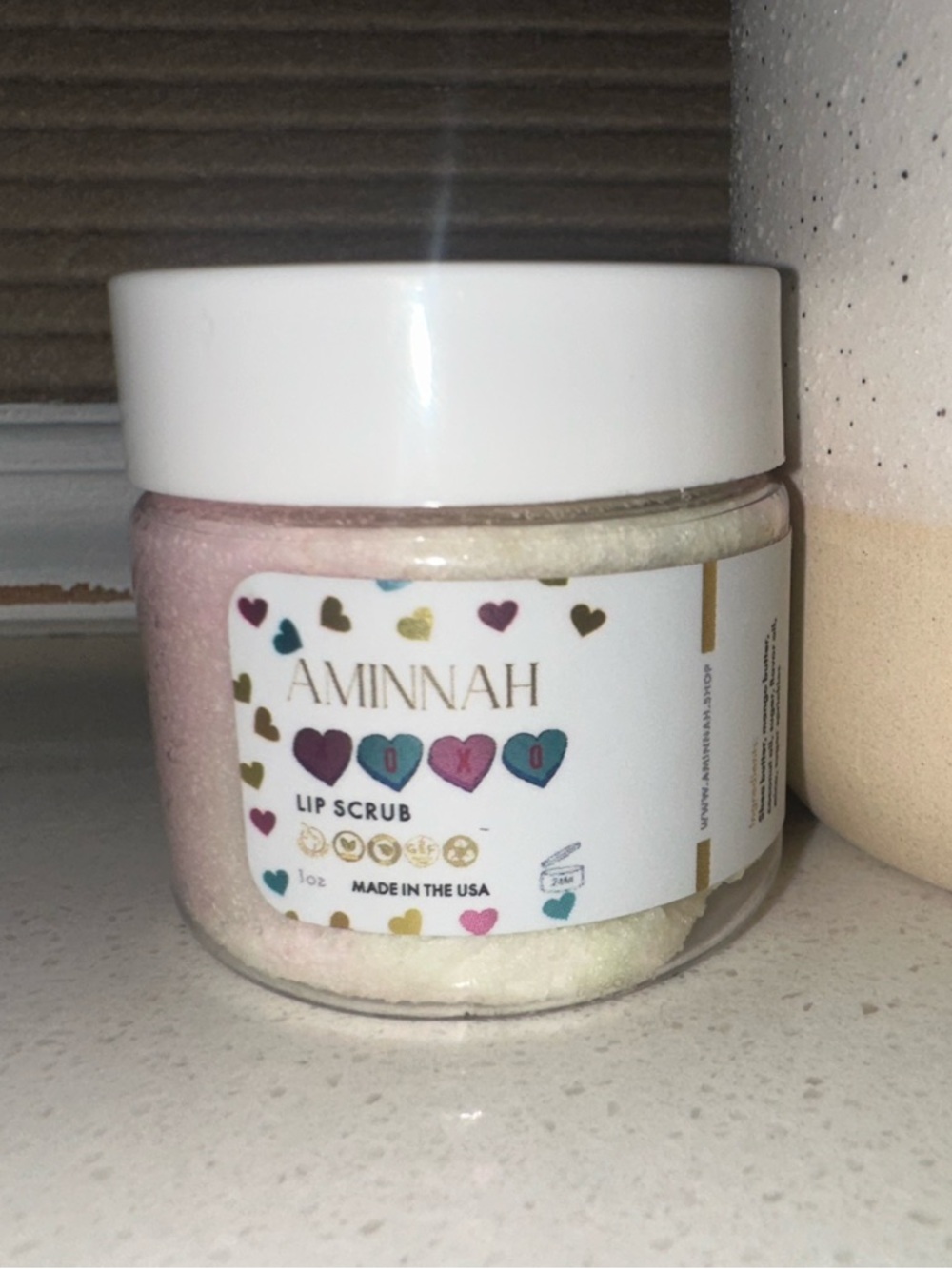 Aminnah Lip Scrub - Exfoliating Sugar Balm 1oz